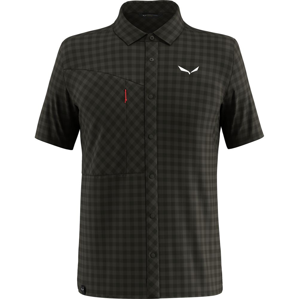 Salewa Puez Dry S/s Shirt Herren Kurzarm Hemd dark olive 50-L von Salewa