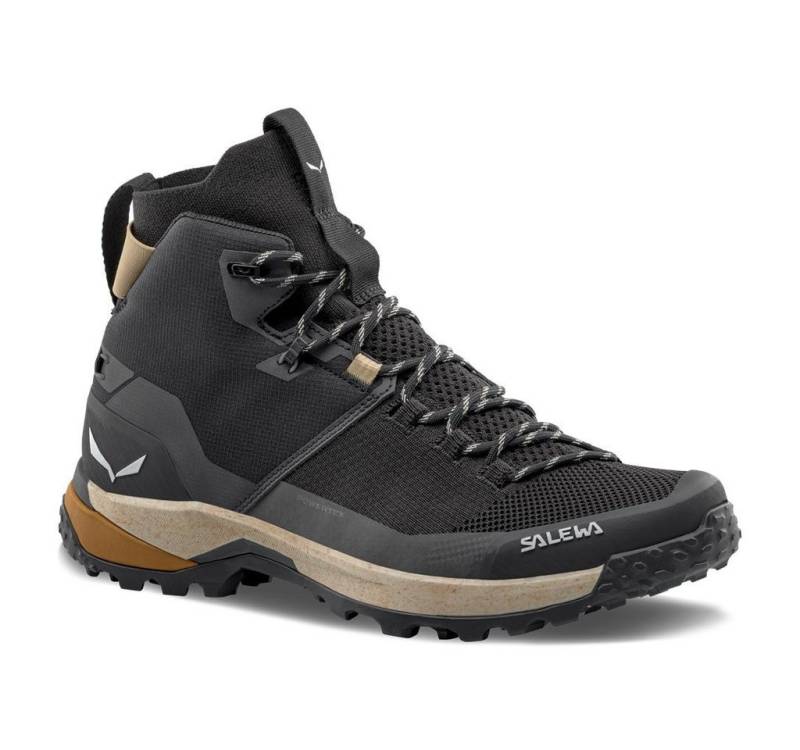 Salewa Puez Knit Mid Powertex (Trekking, wasserdicht) schwarz Herren Wanderschuh von Salewa