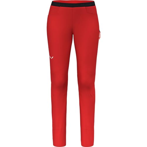 Salewa W Agner Light 2 Durastretch Pant Rot - Leichte technische Damen Trekkinghose, Größe 36 - Farbe Flame von Salewa