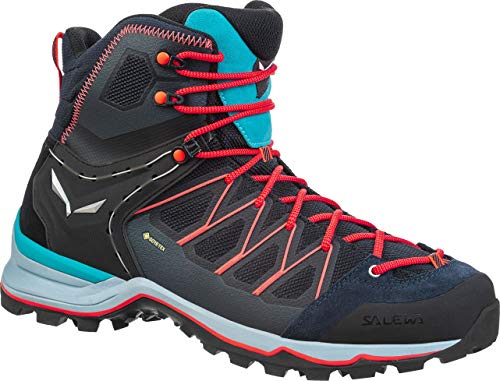 Salewa WS Mountain Trainer Lite Mid Gore-TEX Damen Trekking- & Wanderstiefel, Blau (Premium Navy/Blue Fog), 38 EU von Salewa