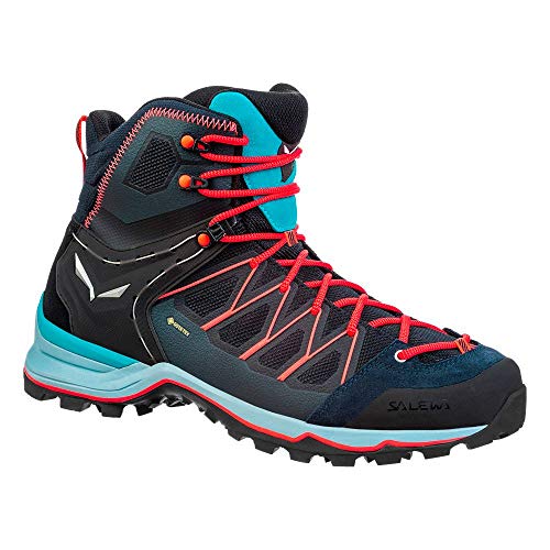 Salewa WS Mountain Trainer Lite Mid Gore-TEX Damen Trekking- & Wanderstiefel, Blau (Premium Navy/Blue Fog), 42 EU von Salewa