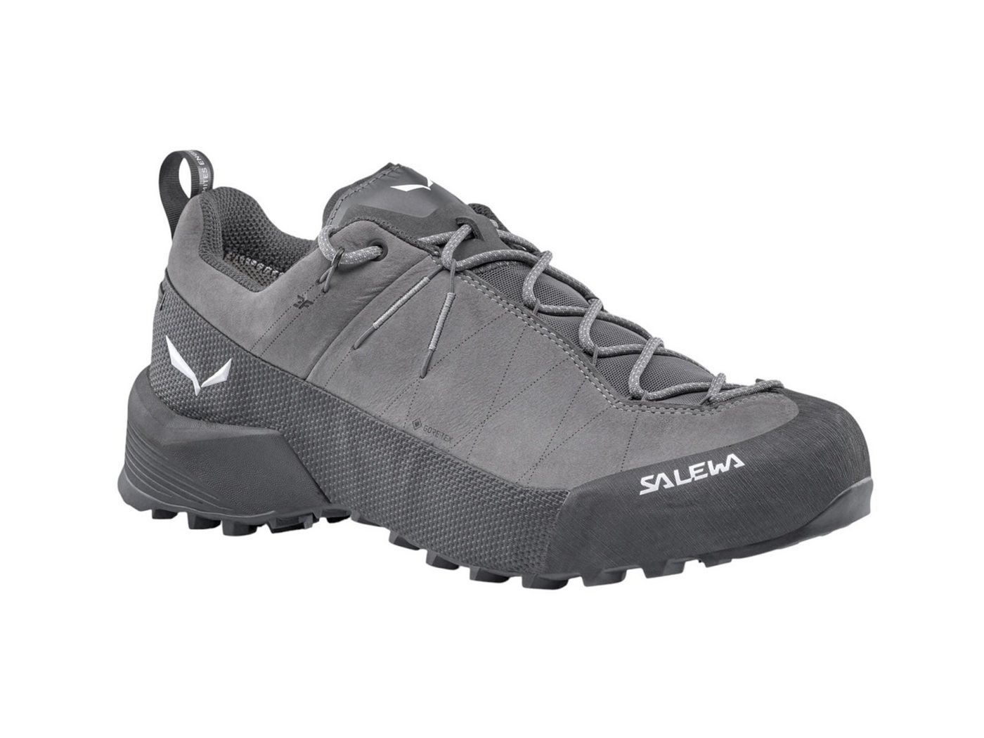 Salewa Wildfire Leather 2 GTX (Zustieg, Nubukleder, wasserdicht) grau/schwarz Wanderschuh von Salewa