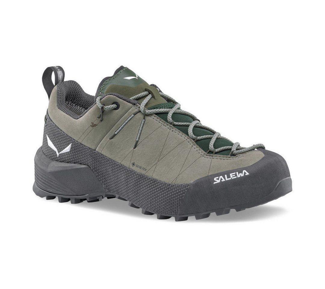 Salewa Wildfire Leather 2 GTX (Zustieg, Nubukleder, wasserdicht) grün/schwarz Wanderschuh von Salewa