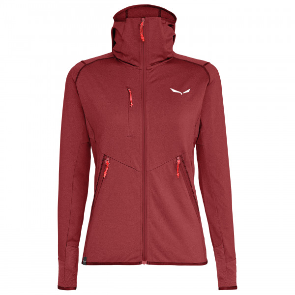 Salewa - Women's Agner Hybrid Polarlite Fullzip Hoody - Fleecejacke Gr 36 rot von Salewa