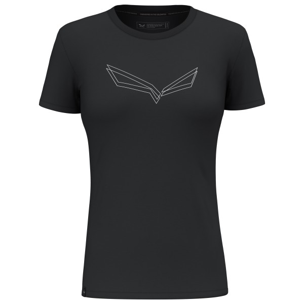 Salewa - Women's Pure Eagle Frame Dry T-shirt - T-Shirt Gr 38 schwarz von Salewa