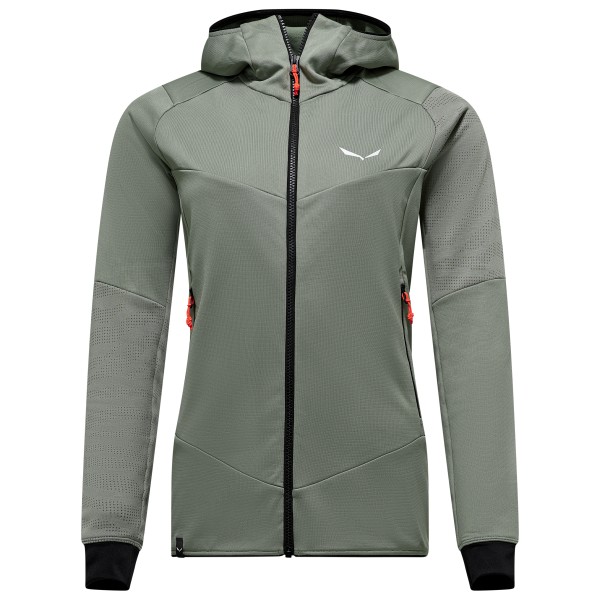 Salewa - Women's Sella Crevasse Hooded Jacket - Fleecejacke Gr 36 oliv/grau von Salewa