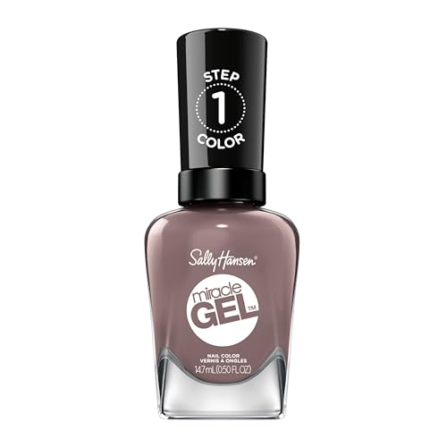 Sally Hansen Miracle Gel To the Taupe Long Lasting Gel Like Formula No UV Lamp Needed Opaque, Cream Taupe Nail Polish von Sally Hansen