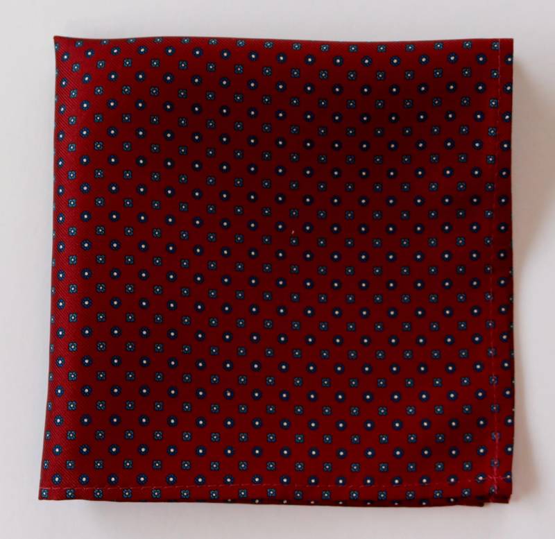 Handgefertigtes Seiden Einstecktuch Millefiori, Geometrisch, Floral - 30 cm Handgefertigtes Seiden Einstecktuch Millefiori, Geometrisch, Floral - 30 cm von SallyAnneAccessories