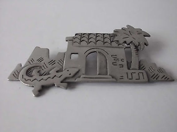 Seltene Und Zurückgezogene Original Jj - Jonette Jewellery Marke Signierte 1988 Designer Silberfarbene Figural Pin Brosche von SallySales