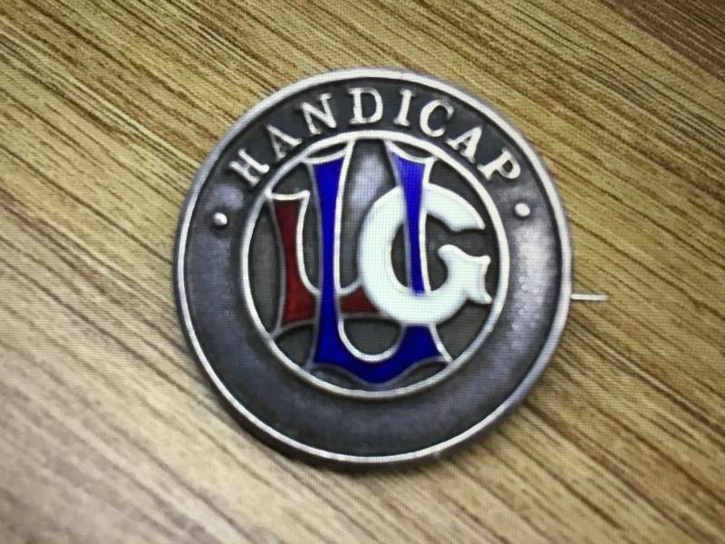 Vintage Art Deco Damen Silber Und Emaille Golf Union Abzeichen/Pin - Mappin Webb von SallySales