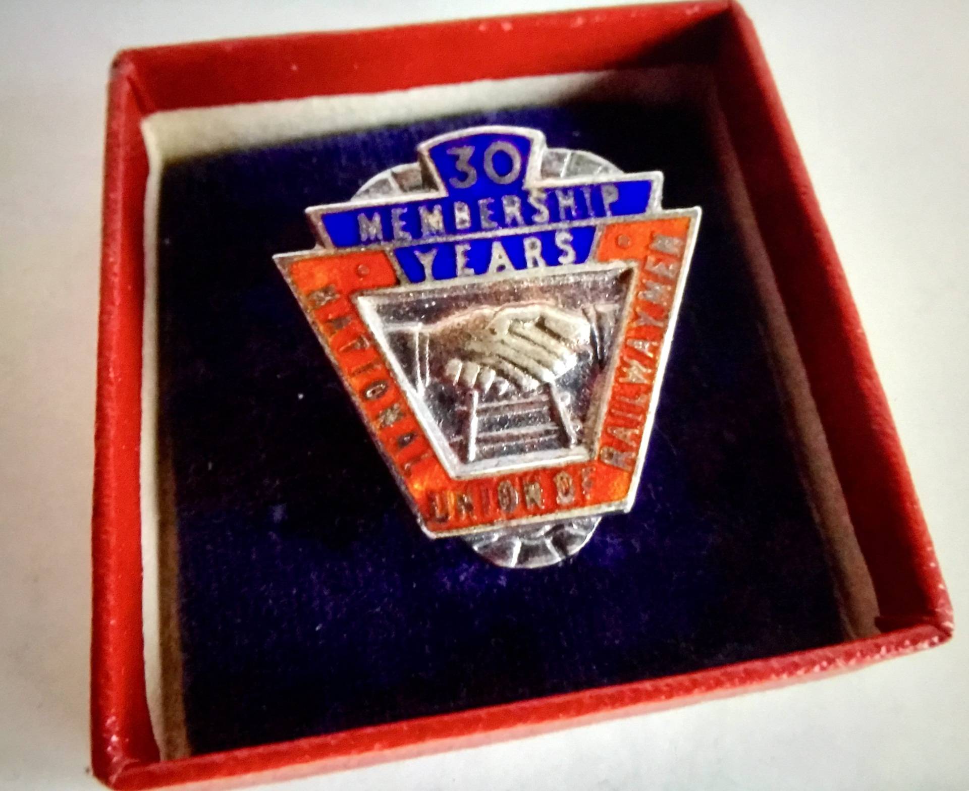Vintage Solid Silver National Union Der Eisenbahner 30 Jahre Mitgliedsabzeichen von SallySales