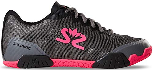 Salming Hawk Damen Handballschuh 1239086-0251 (42 EU, Gunmetal/Pink) von Salming