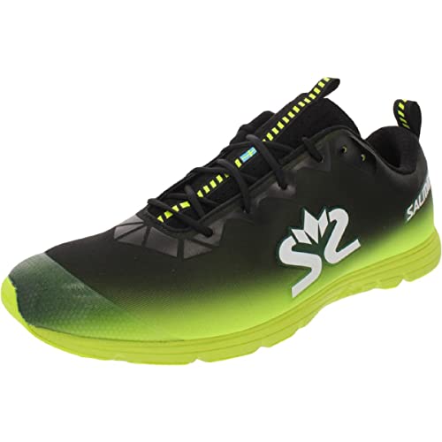 Salming Race 7 Shoe Men Black Yellow 46.5 von Salming