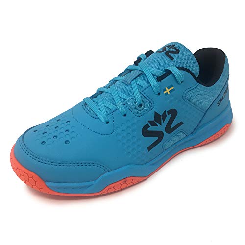 Salming Unisex-Youth Blue/Red Hawk Court Hallenschuh, Junior-Schuhe, EU 37 von Salming