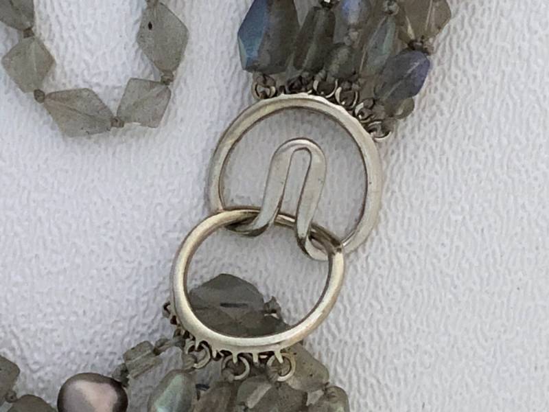 7 Strang Labradorit Und Perlenkette von SalmonRiverJewelry