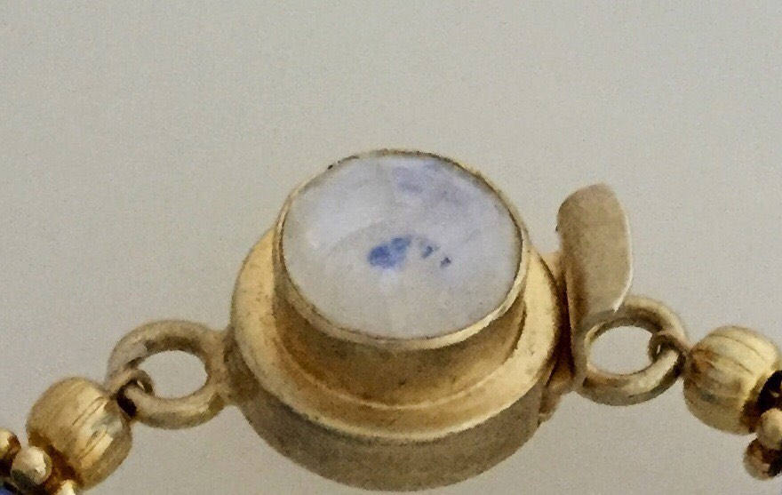 Blauer Achatarmband Mit Mondstein-stecker Und Verschluss Set Mondstein von SalmonRiverJewelry