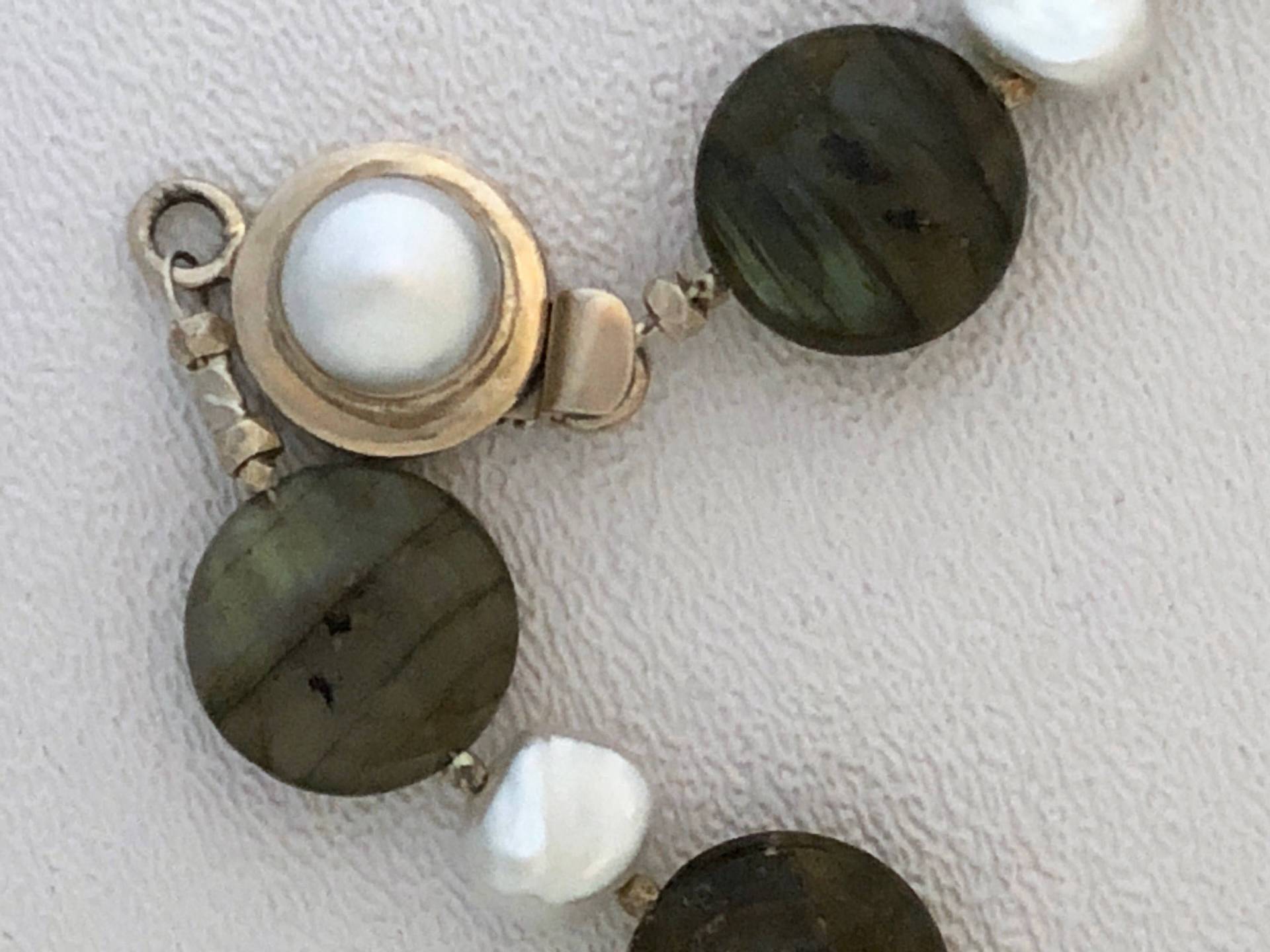 Labradorit Und Perlenkette von SalmonRiverJewelry