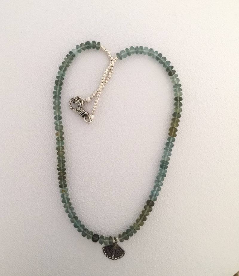 Moos Aquamarin Halskette Mit Anhänger von SalmonRiverJewelry