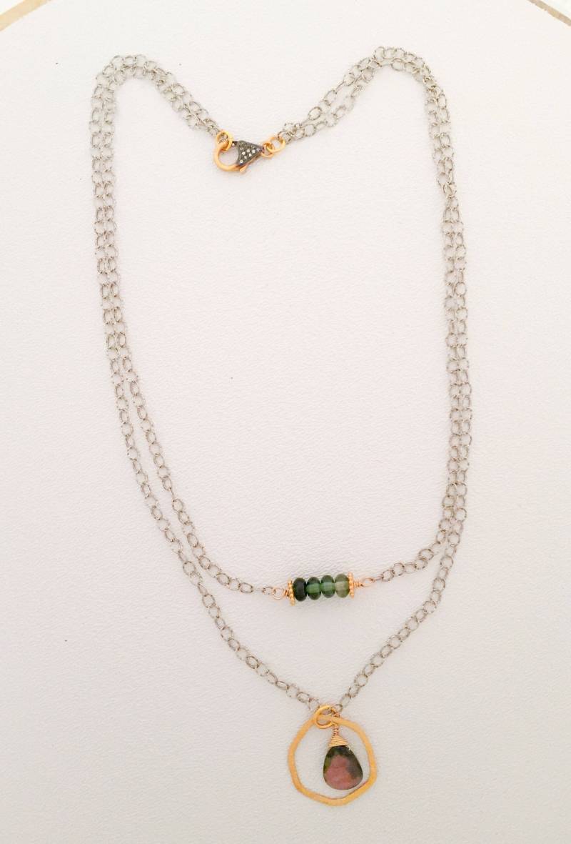 Silber Kette Mit Turmalin von SalmonRiverJewelry