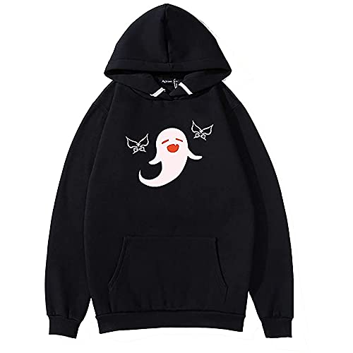 SalmophC Unisex Genshin Impact Hoodies Spiel Genshin Impact Ghost Print Kapuzen-Sweatshirt Pullover Casual Hoodies Streetwear Tops für Jugendliche Erwachsene von SalmophC