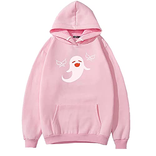 SalmophC Unisex Genshin Impact Hoodies Spiel Genshin Impact Ghost Print Kapuzen-Sweatshirt Pullover Casual Hoodies Streetwear Tops für Jugendliche Erwachsene von SalmophC