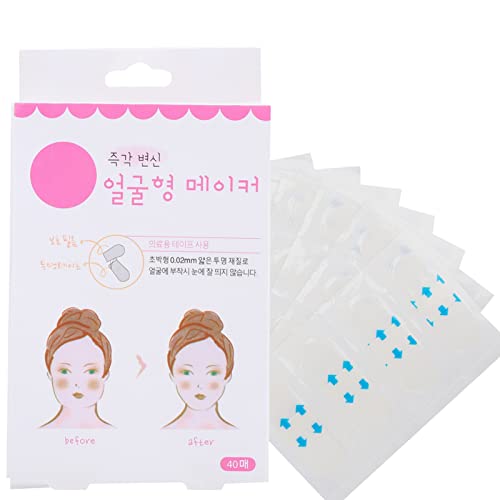 40Pcs Invisible Lift Face Sticker, Make up Kinnlifting Pads, Face Thin Tape, dünnes Gesicht Aufkleber für strafft die Haut und beseitigt Falten um, face invisible tape profipflaster sticker von Salmue