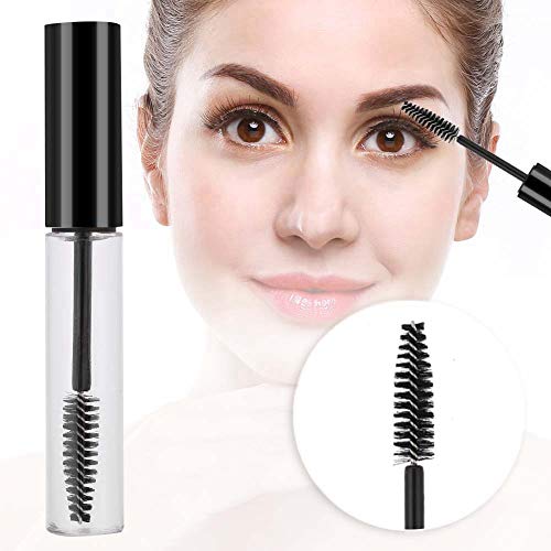 5 Farben 10ml Leere Mascara Tube mit Wimpernstab, Wimpern Wachstum Öl Tube Container Mascara Flasche Nachfüllbar DIY Container Mascara Pinsel (4#) von Salmue
