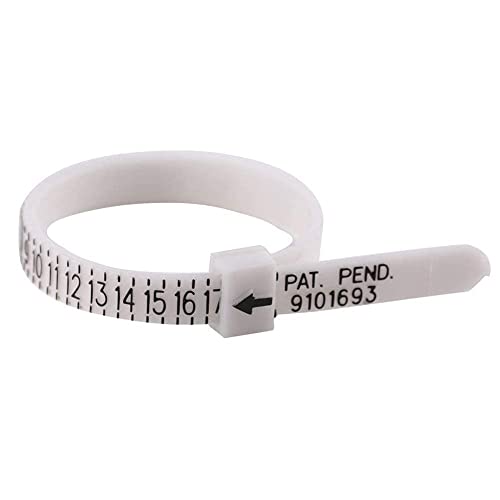 Ringmaßband/Ringgrößenmesser, Ring Sizer Messen Finger Gauge Skala Messwerkzeug Finger Stick Hochzeit Ring Tester Lineal, Ring Finger Sizer Gauge, Band führen von Salmue