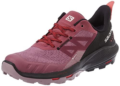 SALOMON Damen Outpulse GTX W Tulipw Wanderschuh, Tulipwood Black Poppy Red, 40 2/3 EU von Salomon