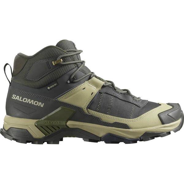 SALOMON Herren Multifunktionsstiefel SHOES X ULTRA 5 MID GTX Peat/Gray Green von Salomon
