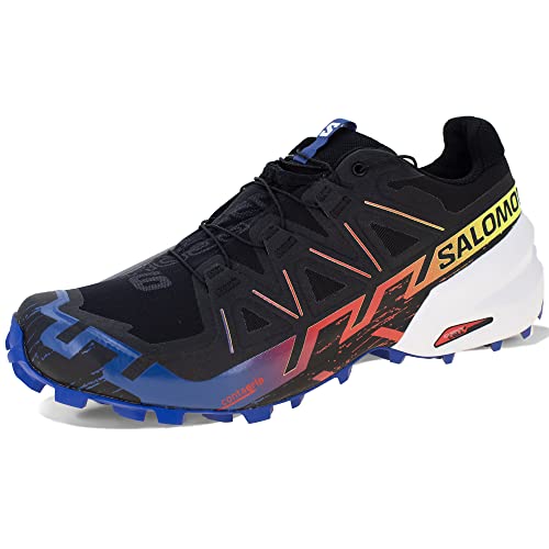 SALOMON Herren Speedcross 6 Sneaker, Schwarz/surfen Sie das Web/Sicherheit gelb, 42 EU von Salomon