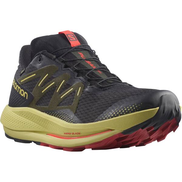 SALOMON Herren Trailrunningschuhe SHOES PULSAR TRAIL GTX Black/Leek Green von Salomon