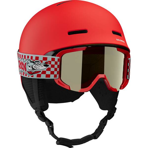SALOMON Kinder Helm HELMET PLAYER COMBO Cherry Tomato von Salomon