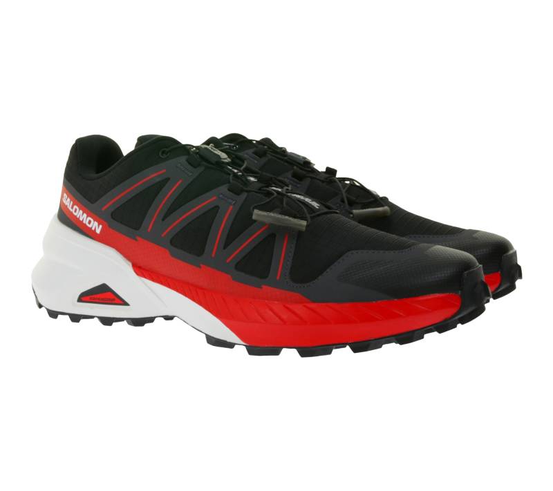SALOMON Speedcross Peak M Herren Trailrunning-Schuhe mit Ortholite Sohle 10mm Sprengung 477901 30 Schwarz/Rot von Salomon