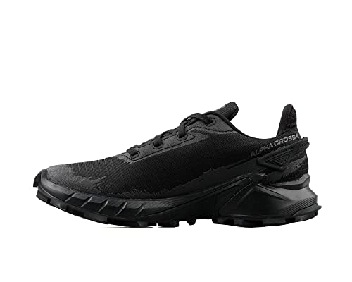 Salomon Alphacross 4 Gore-Tex Damen Trail Running Schuhe, Starker Grip, Wasserdichter Allwetterschutz, Dauerhafter Komfort, Black, 36 2/3 von Salomon