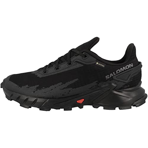 Salomon Alphacross 4 Gore-Tex Damen Trail Running Schuhe, Starker Grip, Wasserdichter Allwetterschutz, Dauerhafter Komfort, Black, 38 von Salomon