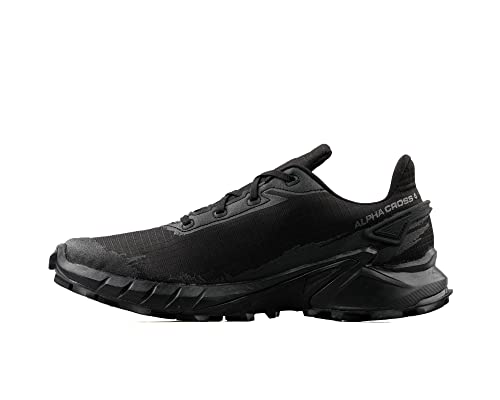 Salomon Alphacross 4 Gore-Tex Herren Trail Running Schuhe, Starker Grip, Wasserdichter Allwetterschutz, Dauerhafter Komfort, Black, 43 1/3 von Salomon