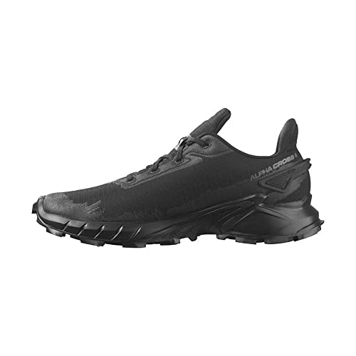 Salomon Alphacross 4 Herren Trail Running Schuhe, Starker Grip, Dauerhafter Komfort, Vielseitige Performance, Black, 41 1/3 von Salomon