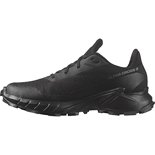 Salomon Alphacross 5 Gore-Tex Damen Wasserdichte Trailrunningschuhe, Starker Grip, Wasser- und Wetterschutz, Anhaltender Komfort, Black, 36 2/3 von Salomon