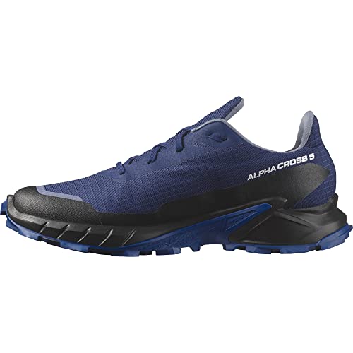 Salomon Alphacross 5 Gore-Tex Herren Wasserdichte Trailrunningschuhe, Starker Grip, Wasser- und Wetterschutz, Anhaltender Komfort, Blue Print, 40 2/3 von Salomon