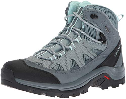 Salomon Authentic Gore-Tex (wasserdicht) Damen Trekking- & Wanderschuhe, Grau (Lead/Stormy Weather/Eggshell Blue), 37 1/3 EU von Salomon