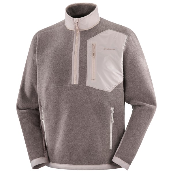 Salomon - Chroma Fleece Half Zip - Fleecepullover Gr XL grau/braun von Salomon