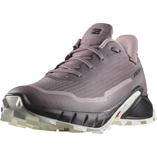 Salomon Alphacross 5 Gore-Tex Damen Wasserdichte Trailrunningschuhe, Starker Grip, Wasser- und Wetterschutz, Anhaltender Komfort, Moonscape, 37 1/3 von Salomon