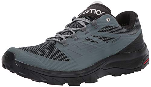 Salomon Outline Gore-Tex (wasserdicht) Damen Trekking- & Wanderschuhe, Grau (Stormy Weather/Black/Lunar Rock), 43 1/3 EU von Salomon