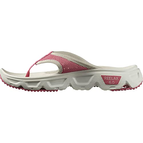 Salomon Reelax Break 6.0 Damen Flip Flops Gepolsterte Stabilität, Nahtloser Fußhalt, Geringes Gewicht, Tea Rose, 44 2/3 von Salomon