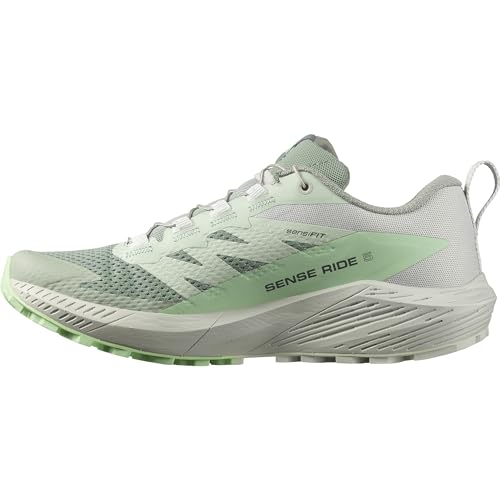 Salomon Damen Sense Ride Trailrunning-Schuhe, Lily Pad Metal Green Ash, 39 1/3 EU von Salomon