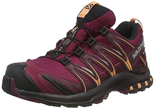 Salomon XA Pro 3D Gore-Tex Damen Trail Running Wasserdichte Schuhe, Stabilität, Grip, Dauerhafter Schutz, Rhododendron, 38 2/3 von Salomon