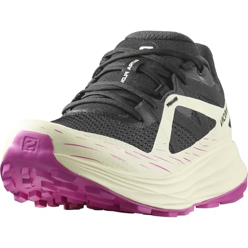 Salomon Ultra Flow Damen Trail-Laufschuhe,Sofort spürbarer Komfort,Dämpfung von der Straße bis auf die Trails,Black,36 ⅔ von Salomon