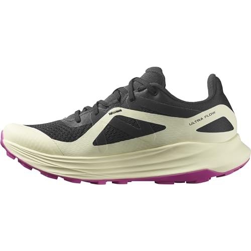 Salomon Ultra Flow Damen Trail-Laufschuhe, Outdoor-bereit, Dämpfung von der Straße bis auf die Trails, Gemischtes Gelände, Black, 44 von Salomon