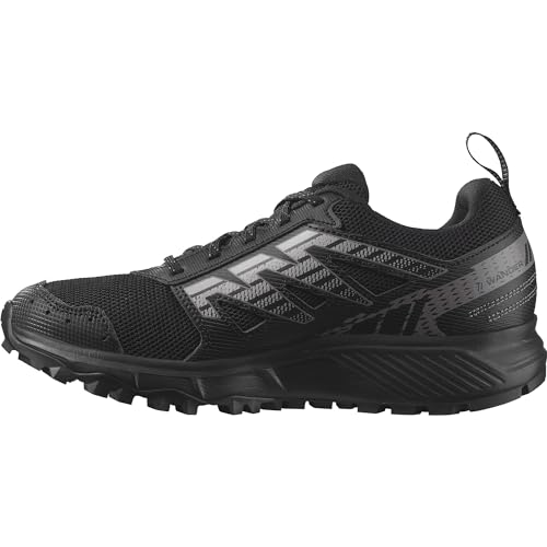 Salomon Wander Damen Trail Running Schuhe, Outdoor-bereit, Komfort durch Dämpfung, Sicherer Fußhalt, Black, 44 von Salomon